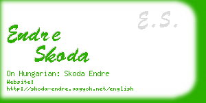 endre skoda business card